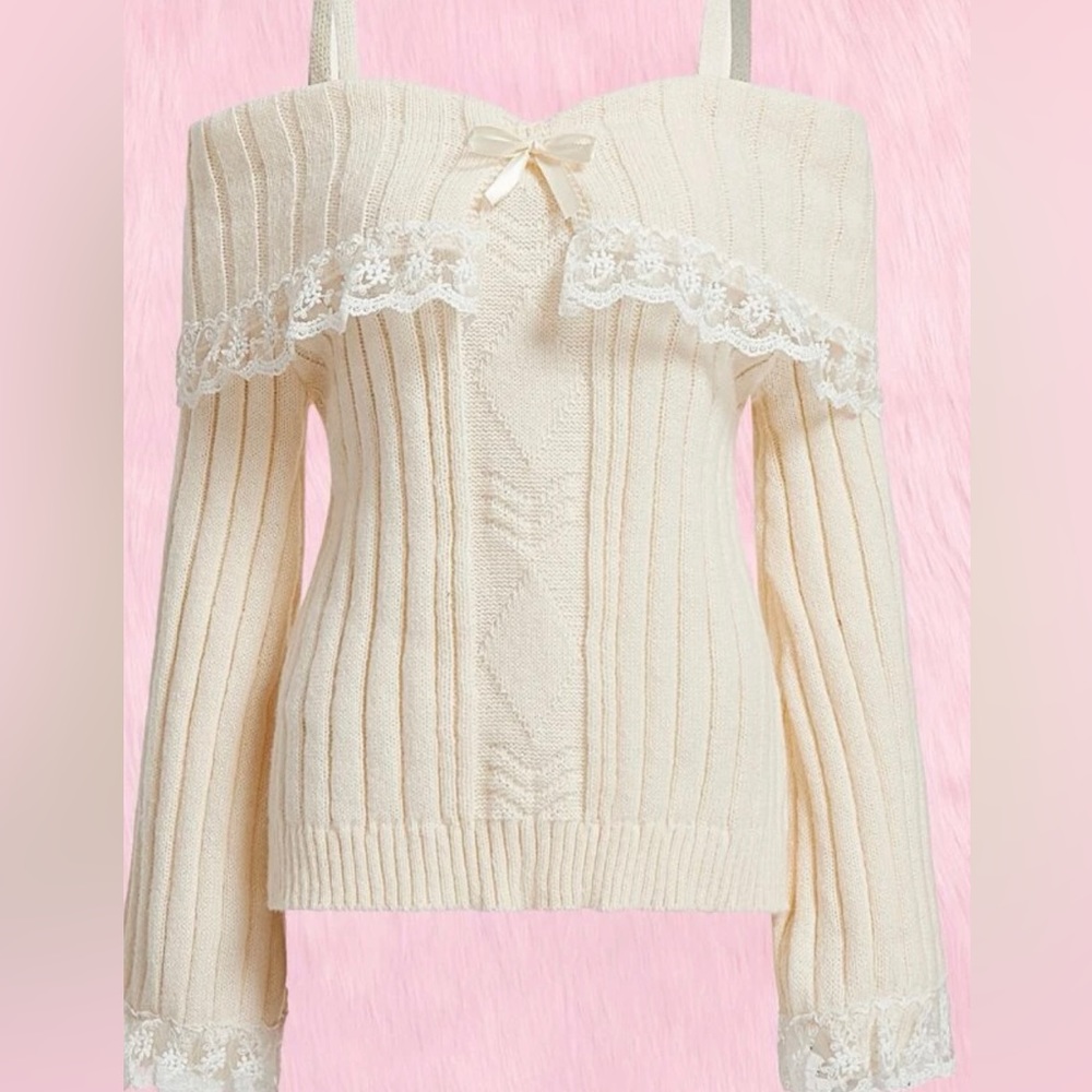 Cream sweater very thick
